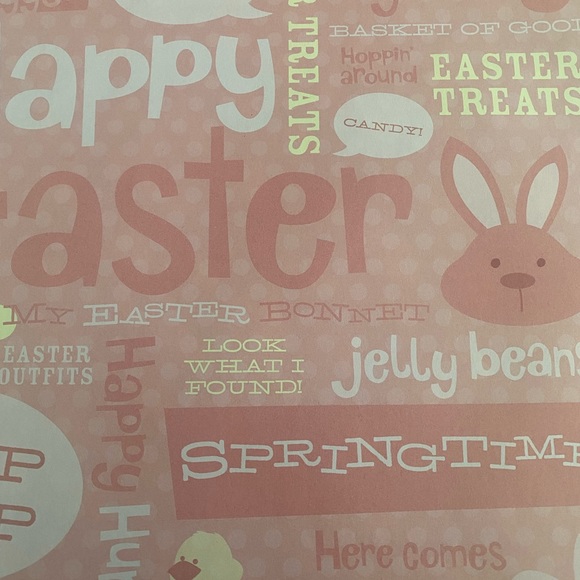 🐰 KAREN FOSTER EASTER SPRING STICKERS & SCRAPBOOK PAPER BUNDLE. RETIRED DESIGN - Picture 7 of 8